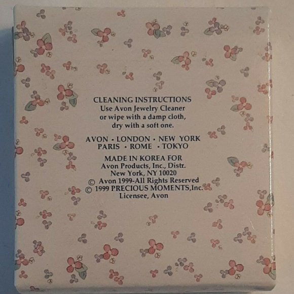 Precious Moments Pierced Earrings Vintage Avon 1999 Surgical Steel Posts Boxed - Picture 7 of 12